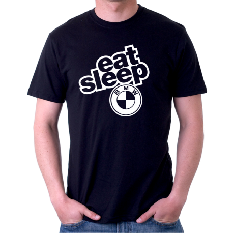 Pánské tričko s potiskem eat, sleep, BMW