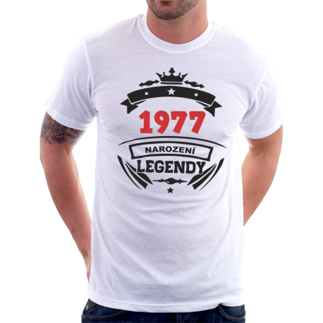 Pánské triko k narozeninám 1977 narození legendy.