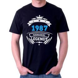 Pánské narozeninové triko 1987 narození legendy.
