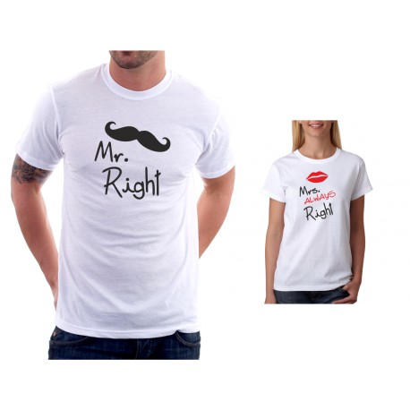 Mr. Right - Pánské Tričko s vtipným potiskem