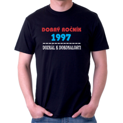 Pánské tričko Dobrý ročník 1997 dozrál k dokonalosti.