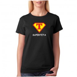 Dámské tričko Super teta ve znaku supermana