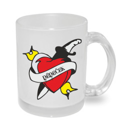 Hrnek pro dědu - Dědeček v červeném srdci.