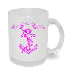 Hrnek s potiskem - nejlepší teta na světě s kotvou.