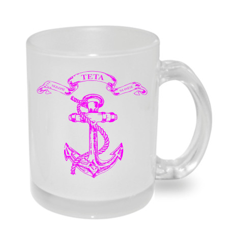 Hrnek s potiskem - nejlepší teta na světě s kotvou.