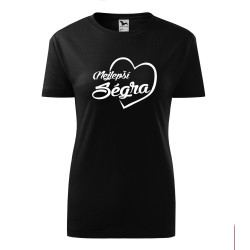 Dámské tričko nejlepší ségra v srdíčku.