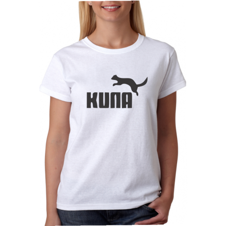 Dámské tričko s potiskem KUNA - výprodej.