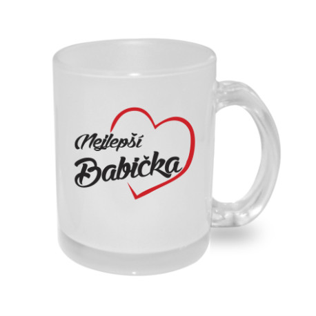 Hrnek nejlepší babička v srdíčku.