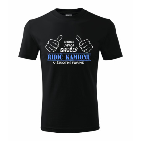 Takhle vypadá skvělá řidič kamionu v životní formě - pánské tričko
