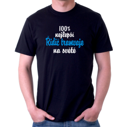 100% nejlepší řidič tramvaje na světě - pánské tričko
