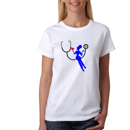 Dámské tričko - zdravotní sestra se srdíčkem