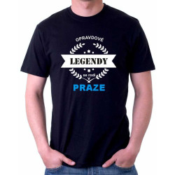 Pánské triko Opravdové legendy se rodí v Praze